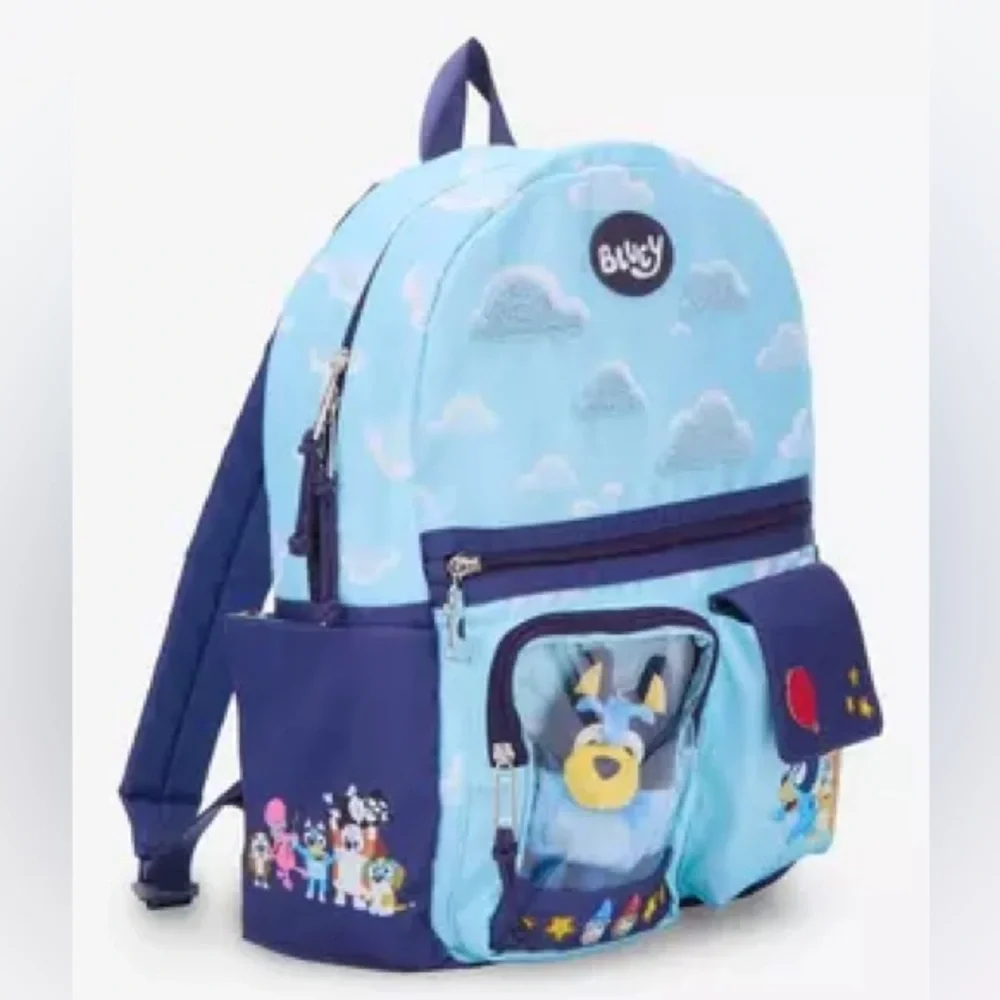 Bluey Scenic Backpack With Bluey Plush NWT